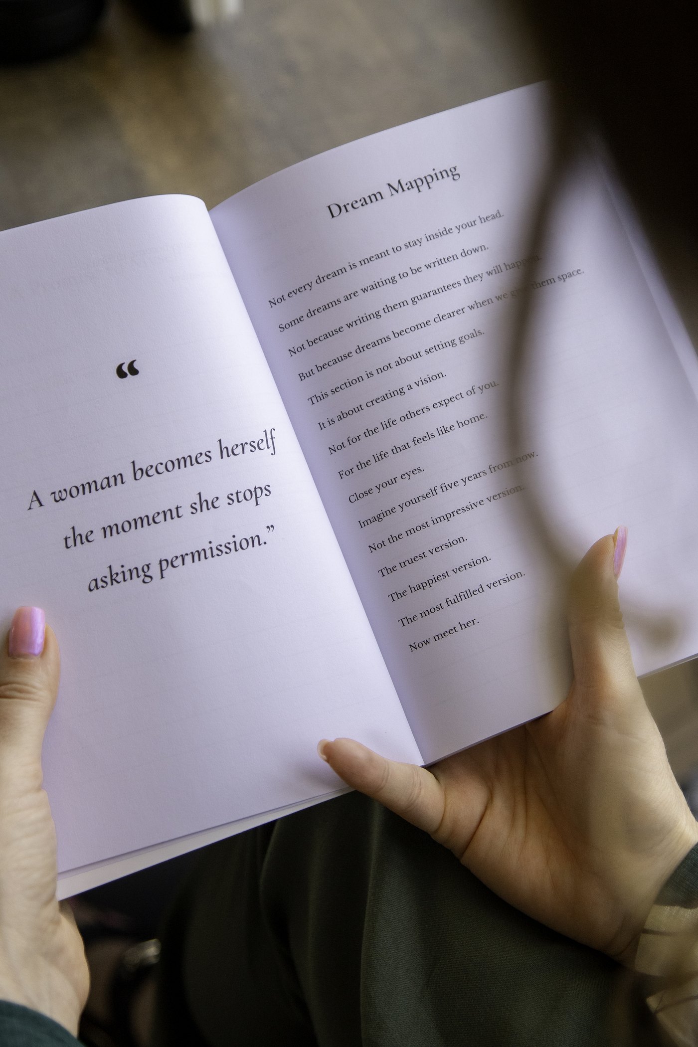 Interior Dream Mapping pages of the HIRAYA guided journal